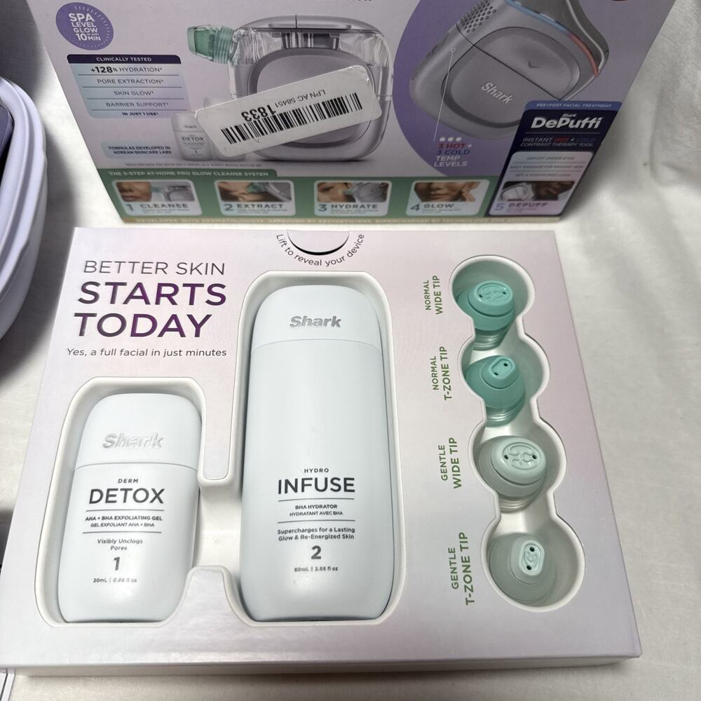Shark FacialPro Glow at Home Hydro Powered Facial System FH320PL Open Box - Picture 2 of 16